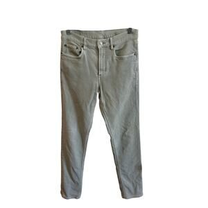 Faherty Stretch Terry 5-Pocket Pant Olive Light Teal Sz 28x30 Good Condition